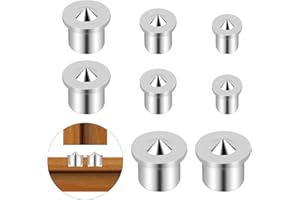 TINSELLNS 8Pcs Dowel Pin Center Dowel Centre Point Set, Woodworking Alignment Tool Points Marker Drill Center Stainless Steel for Woodwork Drill Tools, 6/8/10/12mm