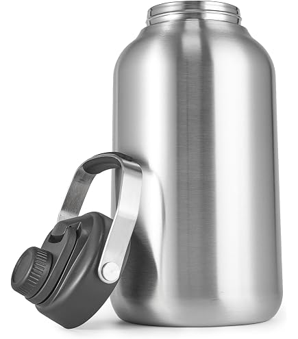 NATURE PIONEOR Isolierte Edelstahl-Wasserflasche – 1,2 L, Mit 3 Deckeln & Paracord-Griff – Hält 24h Heiß / 48h Kalt, BPA-frei