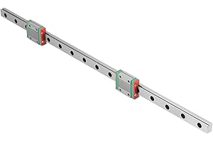 CANDEON 400mm Miniatur Linearführung, MQN12 Lineare Schienenführung Linearschiene Linearführungsschiene Mit 2 Stück MGN12B Lager Gleitblock, Mini Linearem Führungsschienen Für 3D-Drucker CNC-Maschine