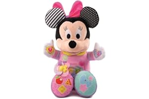 Clementoni- Disney Minnie-Ma Poupée à Cajoler-Peluche Interactive-Version française, 12 Mois et Plus, 52391, Multicolore