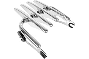 FJPACEMT Chorme Detachable Trunk Mount 09-25 Two Up Tour Pack Pak Top Box Case Mounting Luggage Rack Compatible for Harley Davidson Touring Models 2009-2024 Street Glide Road Glide Electra Glide Road King