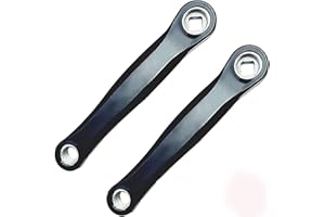 yufana Bracci della Manovella della Bici, 2 PCS Manovella di Biciclette, 170mm Manovella da Braccio in Lega di Alluminio Pedivella Sinistra Set di Manovella per MTB Bici da Strada(Black-Square Hole)