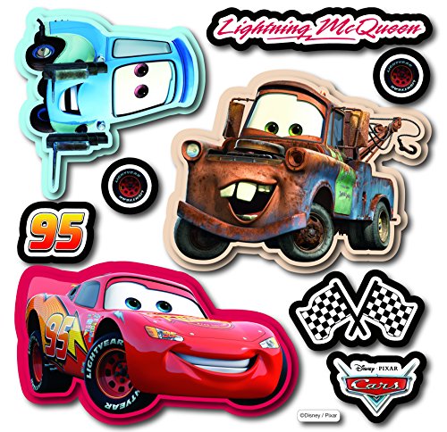 Crearreda 24802 Moderne Sticker, Motiv: Cars, 3D-Optik, EVA-Kunststoff, 31 x 31 x 0,5 cm, Rot