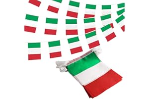 ANLEY Italy Italian Republic String Pennant Banners, Patriotic Events 2nd of June National Day Decoration Sports Bars - 33 Feet 38 Flags