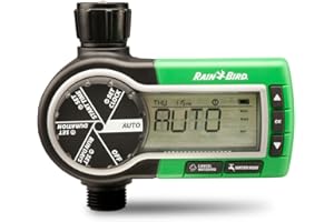 Rain Bird ZA84002 Programmateur de Robinet numérique pour Jardin Grand écran Large Qui Permet Une Programmation Simple. Il Suffit de Tourner la molette de Gauche et de Suivre Les étapes à l'écran
