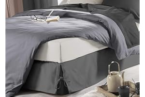 CAPITANCASA Vesti Letto Mantovana Coprirete in Tinta Unita Colore Grigio Melange Singolo Grigio