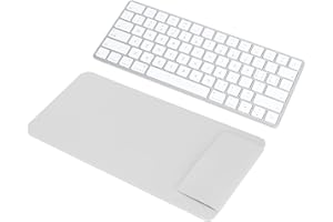 Zunate Pokrowiec na klawiaturę, pokrowiec na klawiaturę ze skóry PU, etui podróżne 30 x 14 x 1 cm bezprzewodowa klawiatura, torba podróżna, na Magic Keyboard 2 (biały)