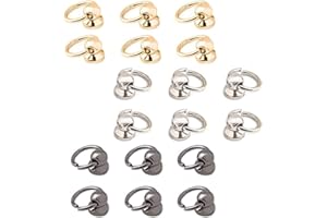 KTNYL 45 Piezas Remaches Correa, Botón Cabeza Redonda, Botones Presion Metalicos, Botones Remache, para DIY Manualidades álbumes Libros y Bolsa Accesorios