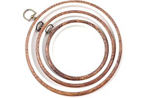 Ultnice Lot de 3 cadres à broder au point de croix pour broderie pratique