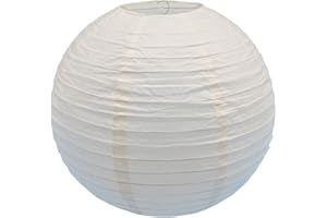 Thepaperbagstore 1 Cream/Ivory Chinese Paper Lantern for Events or Lampshade - Large 16" / 40.68cm