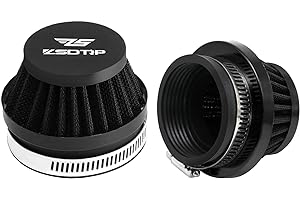 ZSDTRP 2PCS Motorcycle 48MM Air Intake Filter Universal Carburetor Air Filter Cleaner for Dirt Pit ATV SSR TTR Bike Breather Filter Fit for HONDA YAMAHA SUZUKI KEIHIH KOSO MIKUNI OKO Carburetor (Black 48MM)