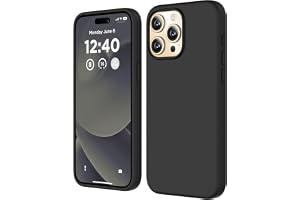 URUCHI iPhone 13 / iPhone 14 Kılıf 6.1 ile Uyumlu, Uruchi İnce Sıvı Silikon 3 Katmanlı Tam Kaplamalı Yumuşak Jel Kauçuk Kılıf Kapak 6.1 inç, Siyah