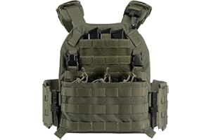 VOTAGOO GEAR Taktische Weste Airsoft Militär Weste, Atmungsaktive Paintball Weste, Plate Carrier Paintball Brustschützer