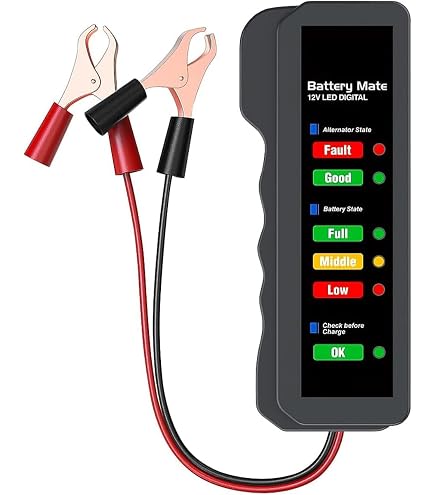 Lampe D'essai Automobile 6-24V DC - Avec Indicateur De Polarité (vert/rouge) Et éclairage - Sondes Acier Pointues + Pince Crocodile - Pour Voiture, Moto, Camping-car