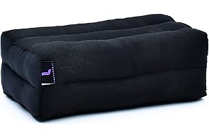 LEEWADEE Piccolo Blocco per Yoga: Cuscino da Pilates Rettangolare e Strumento da Meditazione, Cuscino da Terra in kapok Naturale