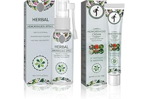 TEEGXDDY 2 Stück Herbal Hemorrhoids Spray Und Feuchtigkeitscreme,Natural Herbal Hemorrhoids Spray Hemorrhoids Treatment,Fast Relief of Hemorrhoids, Natürliches Pflanzliches Hämorrhoiden-Sprays