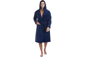 Yoimira Vestaglia Uomo Invernale Con Cappuccio,Vestaglia Pile Uomo Morbida e Calda,Accappatoio Uomo Invernale M,L,XL,XXL