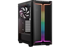 be quiet! Pure Base 501 DX Black boîtier PC, éclairage ARGB, Design Dynamique, 3 Ventilateurs Pure Wings 3 PWM 140 mm préinstallés, Excellent système de Circulation de l’air, Espace généreux