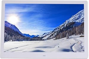 DIGITAL PHOTO FRAMES Cornice per Foto digitali da 15 Pollici, Macchina pubblicitaria Multifunzione, Schermo LED HD ad Alta risoluzione 1280 × 800 (Colore Nero/Colore Bianco)