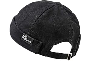 YAMEE Gorra Docker Hombre Docker Hat Mujer Beanie | Gorra de Trabajo Sombrero Docker para Hombre | Gorros portuarios Gorro Estibador Redondo Talla única (56-58cm)