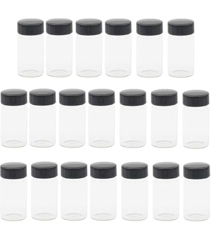 8ml Sample Vials JJKMALL- 50Pcs Clear Sample Glass Bottles Mini 1ml 1 ...