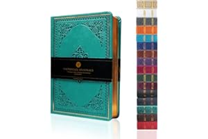 VICTORIA'S JOURNALS Leatherette Vintage Journal Hard Cover Lined Notebook Old Looking Travel Pocket Diary, Mini B6 Size 6.5'' x 4.7''