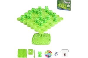 PEEGSAN Frog Balance Game,Balance Tree Toy Game,Animal Balance Toys,Frog Balance Counting Toys,Two-Player Balance Board Game, Desktop Stacking Interactive Toys,Children Desktop Game Gift For Boys Girls
