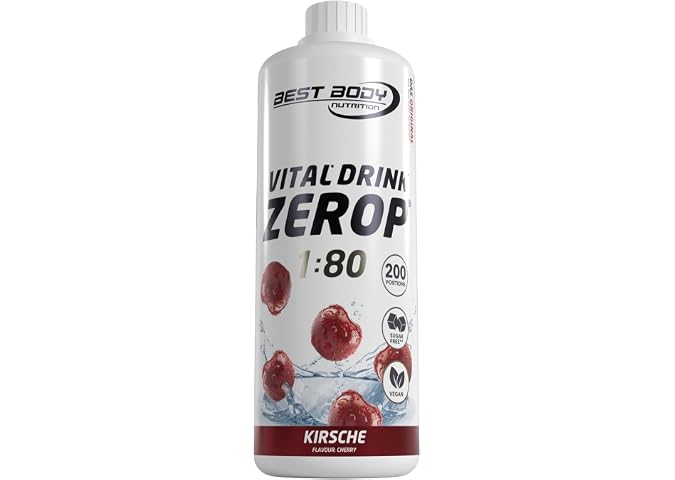 Best Body Nutrition Vital Drink Kirsche, Getränkekonzentrat, 1000 ml Flasche