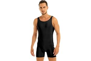 YiZYiF Tuta Intera Corta da Uomo Jumpsuit Body da Uomo Leotard Bodysuit Tuta da Ginnastica Unitard Catsuit Senza Minica Leggings Underwear Sportwear Allenamento Running