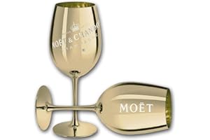 Moët & Chandon Moet & Chandon Imperial Ibiza - Copa de champán (cristal), color dorado