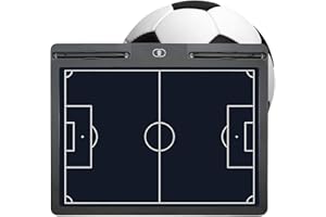 RoseFlower Taktikmappe Fußball, Professional Elektronisches Fussball Taktiktafel Football Coach Board mit Aktualisiert Flexiblem LCD Schreibtafel und Stifte - Ideal für Taktiken und Spielanpassungen