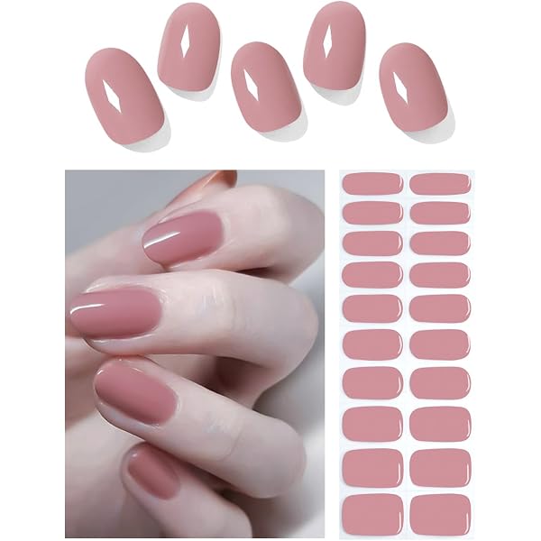 Wahrshei Nagelfolien Set – 20 Stück Pink Blumen Design, Selbstklebende UV-Gel-Folien, Inkl. Feile & Stift, Einfach Anzuwenden