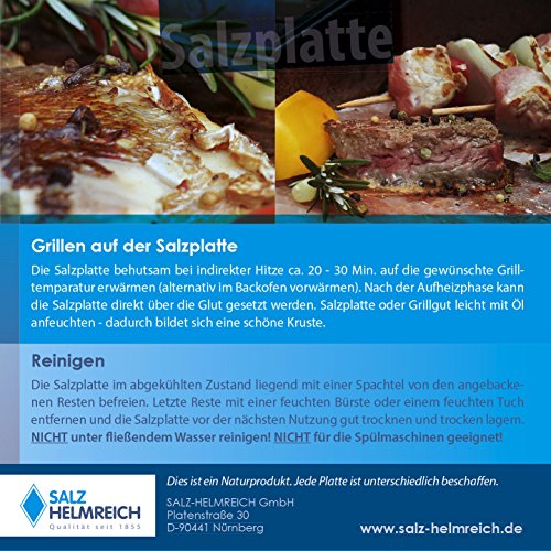 2 Salzsteine „DeLuxe“ BBQ Salzplatten zum grillen (4.4kg), mehrfach verwendbar - 5