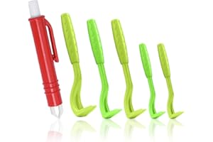 vsshe Set di 6 Ganci per Zecche, Pinzetta per Zecche per Cani, Rimozione Zecche, Pinzetta per Zecche per Cani e Gatti, Tick Remover Rimozione delle Zecche Senza Dolore in pochi Secondi (6 Pezzi)