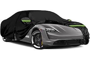 JUDANNA Waterproof Car Cover Replace for 2019-2025 Porsche Taycan 4-door sedan (Not For Cross & Sport Turismo), 6 Layers All Weather Full Car Covers with Driver Door Zipper for Sun Snow Rain Dust Protection