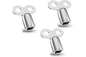 CHANEEHANN Chiave Sfiato Termosifone, 3 Pezzi Robuste Chiavi di Sfiato in Alluminio Chiavi per Riscaldamento Adatte per Molti Radiatori Termosifoni(Quadrata di 5MM)