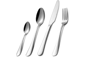 Cutlery Set, Pleafind 32 Piece Cutlery Set, Service for 8, Stainless Steel Flatware Set Include Knife Fork Spoon, Mirror Polish Silverware Set, Dishwasher Safe