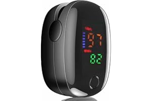 QUTRYVEN Pulse Oximeter Oxygen Meter Adults Accurate Fast Easy Larger Red Screen Oxygen Monitor Blood Saturation Monitor -with Accurate LCD Display