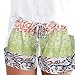 Produktbild Btruely Shorts Damen Sommer High Waist Hosen Kurz Frau Loose Hosen Shorts Böhmen Hot Pants Sporthosen Kurz Beach Shorts Pants Streetwaer (Asia Größe M, Grün)