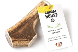Animal House - Corna di Cervo per Cani Intere - Masticativo Naturale al 100% - Rafforza Igiene Orale - Resistenti e Duraturi - Disponibili in Tutte Le Taglie - Cruelty Free (L)