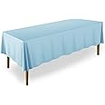 Lann's Linens - 70" x 120" Premium Tablecloth for Wedding/Banquet/Restaurant - Rectangular Polyester Fabric Table Cloth - Baby Blue
