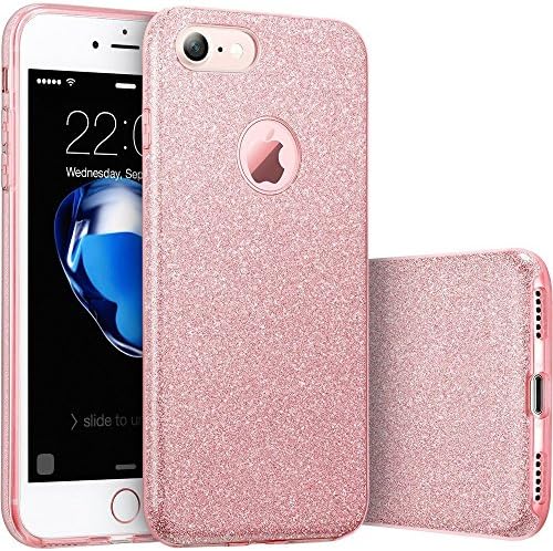 iPhone 7 Case, Appmax Ultra Thin iPhone 7 Glitter Bling Sparkle Protective Case Cover for iPhone 7 7.7 inch (iPhone 7, Pink)