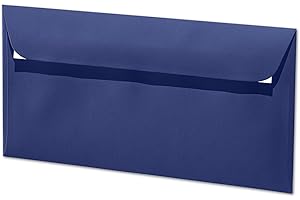 ARTOZ 50x Briefumschläge DIN Lang Classic Blue 100 g/m² selbstklebend - DL 224x114 mm - Kuvert ohne Fenster - Umschläge mit Haftklebung Abziehstreifen
