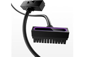 AsiaHorse Hydrus 24 Pin PSU Förlängningskabel, 30 cm 90° ATX Moderkort Strömkabel, 18AWG Sleeved PC Kabel med 5V 3-Pin ARGB S