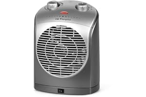 Orbegozo FH 5022 Calefactor oscilante, 2 niveles de potencia, Función ventilador, Calor instantáneo, Termostato regulable, 2200 W, Gris Y Plata
