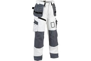 BLÅKLÄDER Blaklader 15101210 X1500 Pantalon de peintre, Blanc/Gris, taille C50