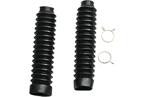 NEWLAND2019 Black Motorcycle 26mm Front Fork Rubber Shock Dust Jacket Cover Boots for Honda 125cc CG125 Cafe Racer Old School Vintage Retro Bike Bobber Cruiser Custom