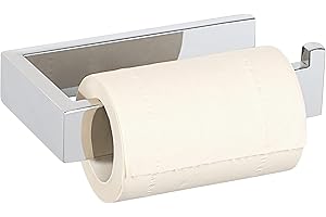Sayayo Toilet Roll Holder Wall Mounted SUS304 Stainless Steel Toilet Paper Holder for Bathroom Kitchen, Polished Chromed Square Design, EGKN2211-C