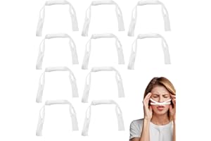 HAXISII Elastic Nose Bandage Absorbent Gauze, 10pcs Nasal Dressing Holder, Nasal Bandage Mesh Bandages, Nose Bleed Stopper for Post-Surgery with Loops