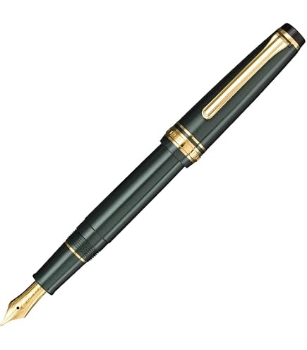 セーラー万年筆 Sailor 1911 Large Black GT 21K Gold Medium Fine